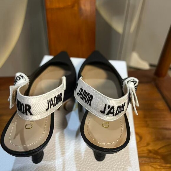 Dior J'Adior Black Velvet Slingback Pumps - Picture 9 of 10